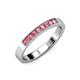 4 - Gania 2.40 mm Pink Tourmaline 8 Stone Wedding Band 