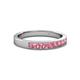 3 - Gania 2.40 mm Pink Tourmaline 8 Stone Wedding Band 