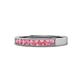 1 - Gania 2.40 mm Pink Tourmaline 8 Stone Wedding Band 