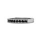 1 - Gania 2.40 mm Black Diamond 8 Stone Wedding Band 