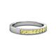 3 - Gania 2.40 mm Yellow Sapphire 8 Stone Wedding Band 