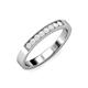 4 - Gania 2.40 mm White Sapphire 8 Stone Wedding Band 