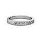3 - Gania 2.40 mm Diamond 8 Stone Wedding Band 