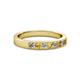 2 - Gania 2.40 mm Citrine and Diamond 8 Stone Wedding Band 