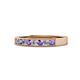 1 - Gania 2.40 mm Iolite and Diamond 8 Stone Wedding Band 