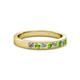 2 - Gania 2.40 mm Peridot and Diamond 8 Stone Wedding Band 