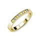 3 - Gania 2.40 mm Yellow Sapphire and Diamond 8 Stone Wedding Band 