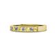 1 - Gania 2.40 mm Yellow Sapphire and Diamond 8 Stone Wedding Band 