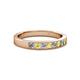 2 - Gania 2.40 mm Yellow Sapphire and Diamond 8 Stone Wedding Band 
