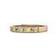 1 - Gania 2.40 mm Yellow Sapphire and Diamond 8 Stone Wedding Band 