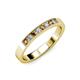 3 - Gania 2.40 mm Smoky Quartz and Diamond 8 Stone Wedding Band 