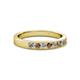 2 - Gania 2.40 mm Smoky Quartz and Diamond 8 Stone Wedding Band 