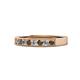 1 - Gania 2.40 mm Smoky Quartz and Diamond 8 Stone Wedding Band 
