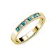 3 - Gania 2.40 mm London Blue Topaz and Diamond 8 Stone Wedding Band 
