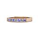 1 - Gania 2.40 mm Tanzanite and Diamond 8 Stone Wedding Band 