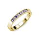 3 - Gania 2.40 mm Iolite and Diamond 8 Stone Wedding Band 