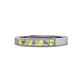 1 - Gania 2.40 mm Yellow and White Diamond 8 Stone Wedding Band 