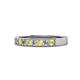 1 - Gania 2.40 mm Yellow Sapphire and Diamond 8 Stone Wedding Band 