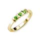 2 - Fiona Green Garnet XOXO Three Stone Engagement Ring 