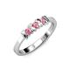2 - Fiona Pink Tourmaline XOXO Three Stone Engagement Ring 
