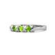 1 - Fiona Peridot XOXO Three Stone Engagement Ring 