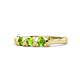 1 - Fiona Peridot XOXO Three Stone Engagement Ring 