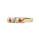 1 - Fiona Pink Tourmaline and Diamond XOXO Three Stone Engagement Ring 
