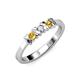 2 - Fiona Citrine and Diamond XOXO Three Stone Engagement Ring 