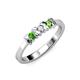 2 - Fiona Green Garnet and Diamond XOXO Three Stone Engagement Ring 