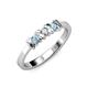 2 - Fiona Aquamarine and Diamond XOXO Three Stone Engagement Ring 