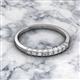 2 - Neria 2.50 mm Diamond 9 Stone Wedding Band 
