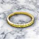 2 - Neria 2.50 mm Yellow Diamond 9 Stone Wedding Band 