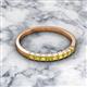 2 - Neria 2.50 mm Yellow Diamond 9 Stone Wedding Band 