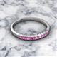2 - Neria 2.50 mm Pink Sapphire 9 Stone Wedding Band 