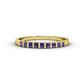 1 - Neria 2.50 mm Iolite 9 Stone Wedding Band 