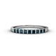1 - Neria 2.50 mm Blue Diamond 9 Stone Wedding Band 
