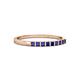 2 - Neria 2.00 mm Blue Sapphire 9 Stone Wedding Band 