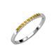 3 - Neria 2.00 mm Citrine 9 Stone Wedding Band 