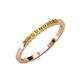 3 - Neria 2.00 mm Citrine 9 Stone Wedding Band 