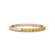 2 - Neria 2.00 mm Citrine 9 Stone Wedding Band 