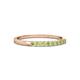 2 - Neria 2.00 mm Peridot 9 Stone Wedding Band 