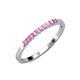 3 - Neria 2.00 mm Pink Sapphire 9 Stone Wedding Band 