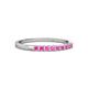 2 - Neria 2.00 mm Pink Sapphire 9 Stone Wedding Band 