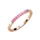 3 - Neria 2.00 mm Pink Sapphire 9 Stone Wedding Band 