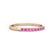 2 - Neria 2.00 mm Pink Sapphire 9 Stone Wedding Band 