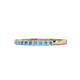 1 - Neria 2.00 mm Blue Topaz 9 Stone Wedding Band 