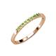3 - Neria 2.00 mm Peridot 9 Stone Wedding Band 