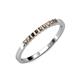 3 - Neria 2.00 mm Smoky Quartz 9 Stone Wedding Band 