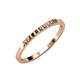 3 - Neria 2.00 mm Smoky Quartz 9 Stone Wedding Band 
