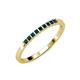 3 - Neria 2.00 mm Blue Diamond 9 Stone Wedding Band 